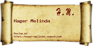 Hager Melinda névjegykártya