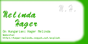 melinda hager business card